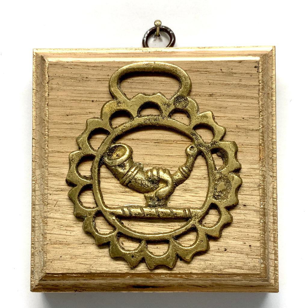 Wooden Frame with Horse Brass (3.75” wide)