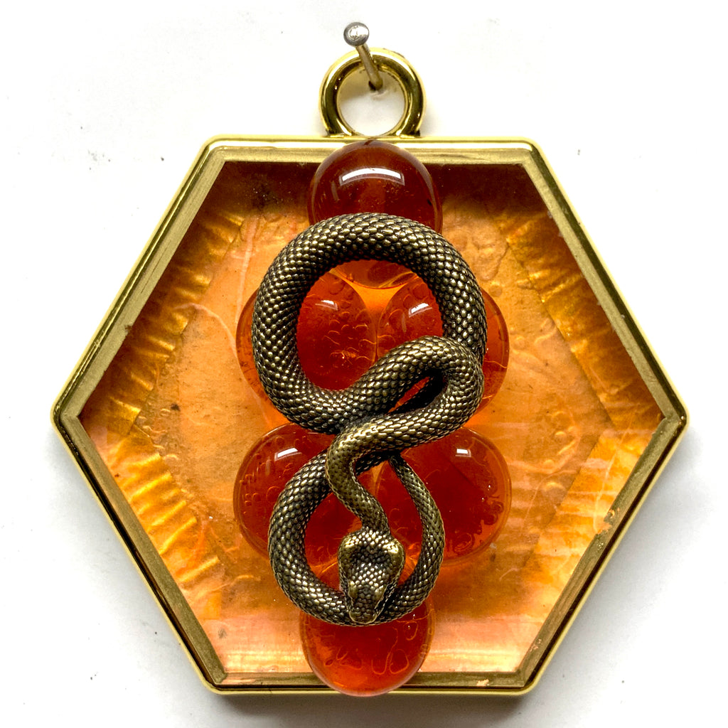 Acrylic Frame with Snake on Beads / Slight Imperfections (3.25