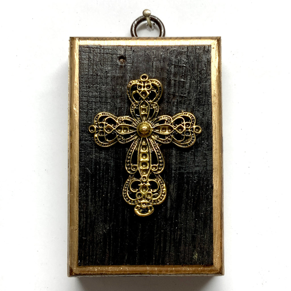 Bourbon Barrel Frame with Cross (2.25” wide)