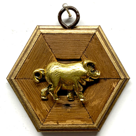 Wooden Frame with Pig (3.5