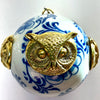 Ceramic Ball with Owls (3” wide)