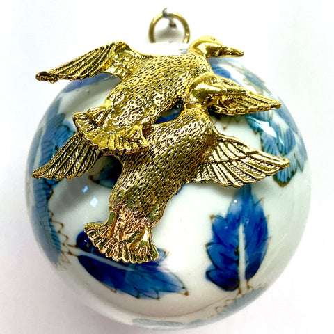 Ceramic Ball with Ducks (3” wide)