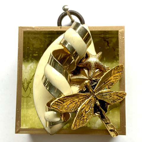 Acrylic Frame with Dragonfly on Brooch / Slight Imperfections (2