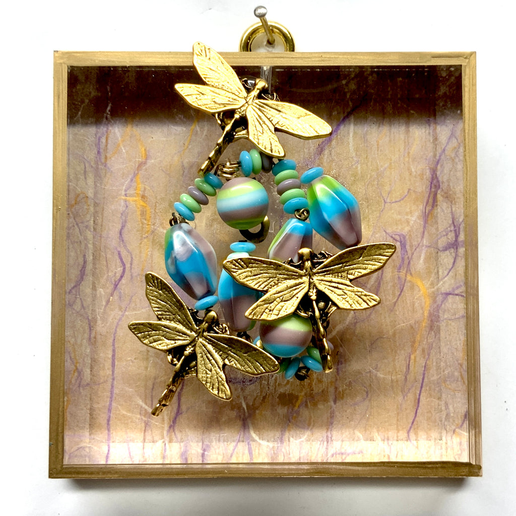 Acrylic Frame with Dragonflies on Necklace / Slight Imperfections (4
