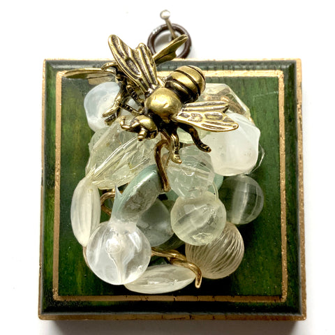 Painted Frame with Bee on Necklace (3.25