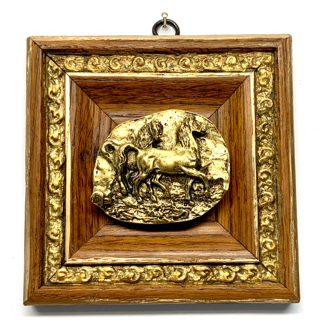 Wooden Frame with Horses (5.25” wide)