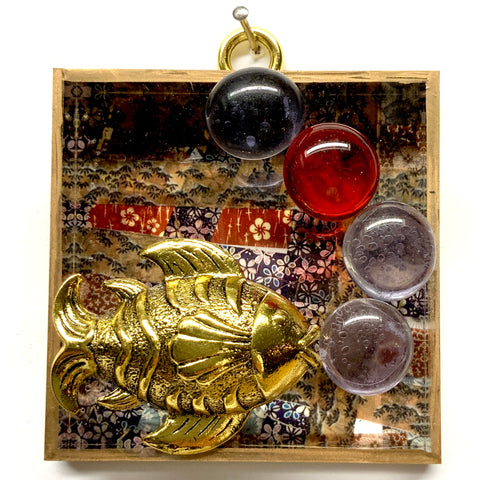 Acrylic Frame with Fish on Beads / Slight Imperfections (3