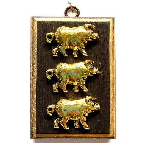 Bourbon Barrel Frame with Pigs (3.25