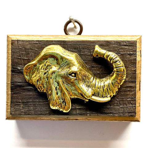 Bourbon Barrel Frame with Elephant (3.75
