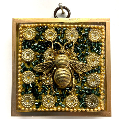 Acrylic Frame with Grande Bee on Beaded Block / Slight Imperfections (3