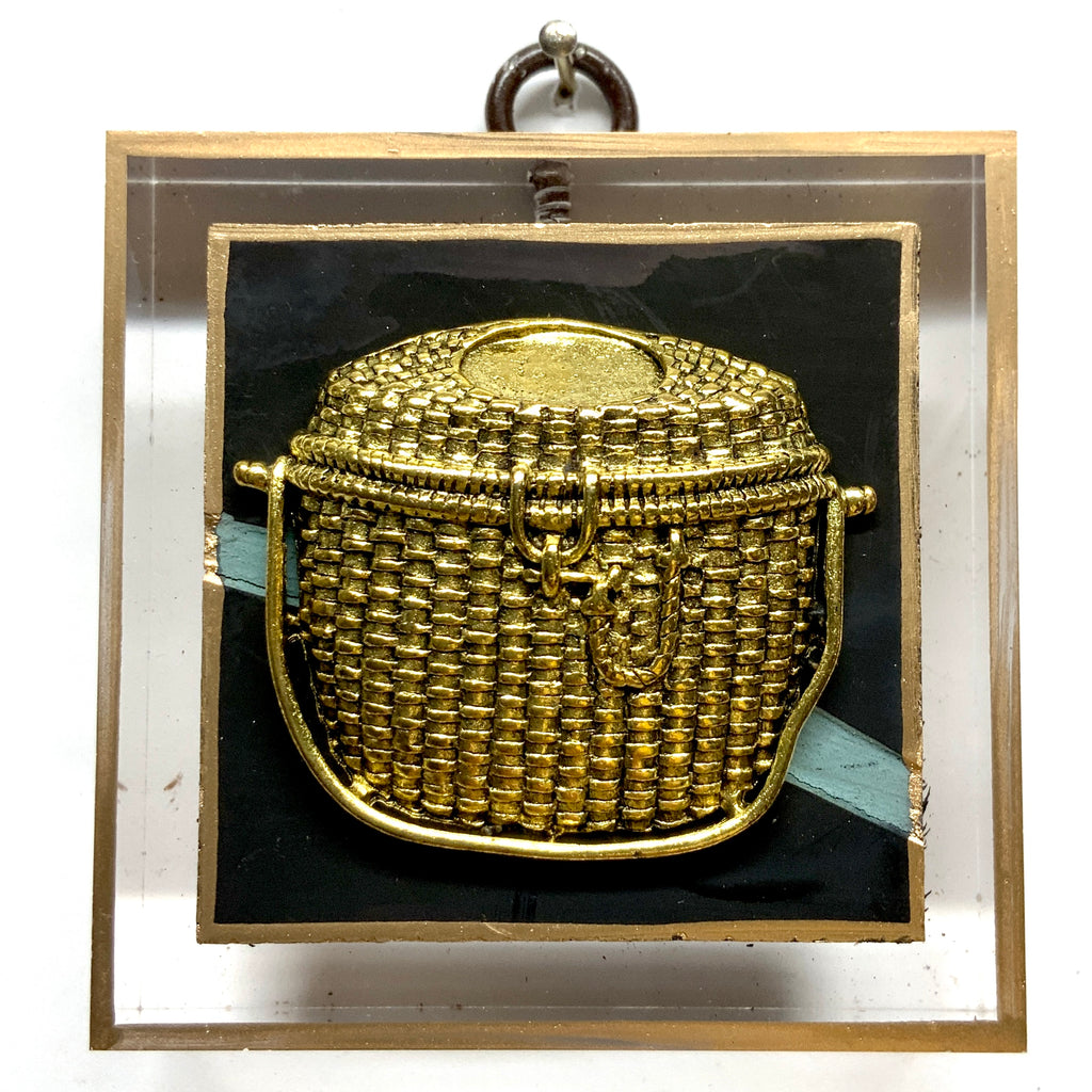 Acrylic Frame with Nantucket Basket on Coromandel / Slight Imperfectio