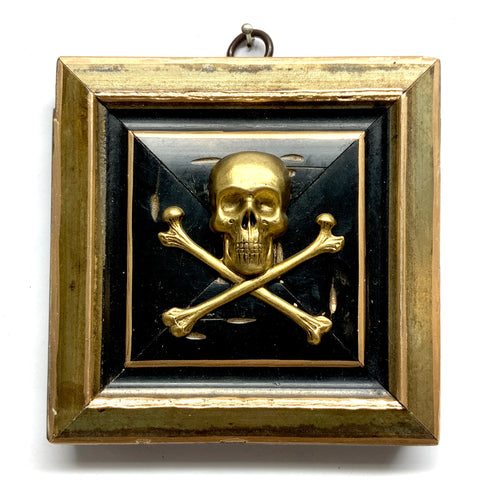 Gilt Frame with Skull and Crossbones (4.5” wide)