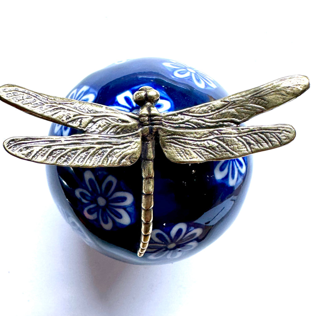 Ceramic Ball with Dragonfly (3” wide)