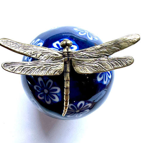 Ceramic Ball with Dragonfly (3” wide)