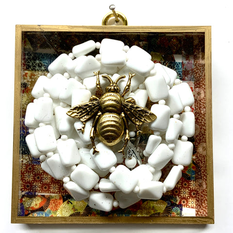 Acrylic Frame with Grande Bee on Necklace / Slight Imperfections (4