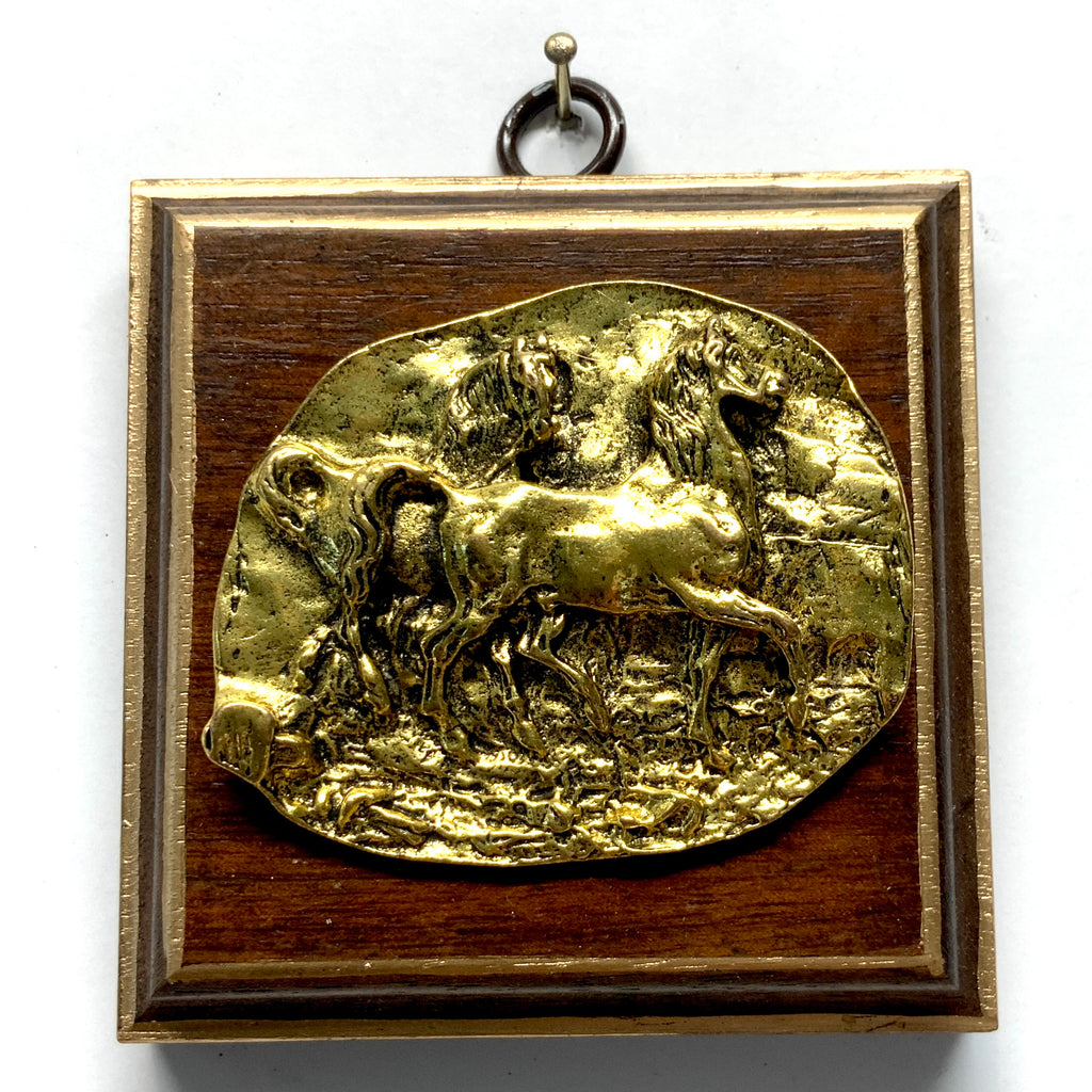 Mahogany Frame with Horses (3.25” wide)