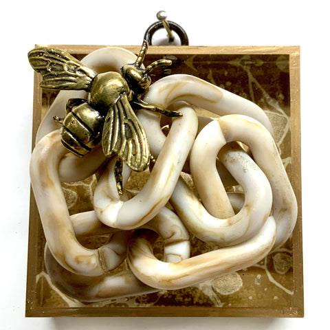 Acrylic Frame with Bee on Necklace / Slight Imperfections (3