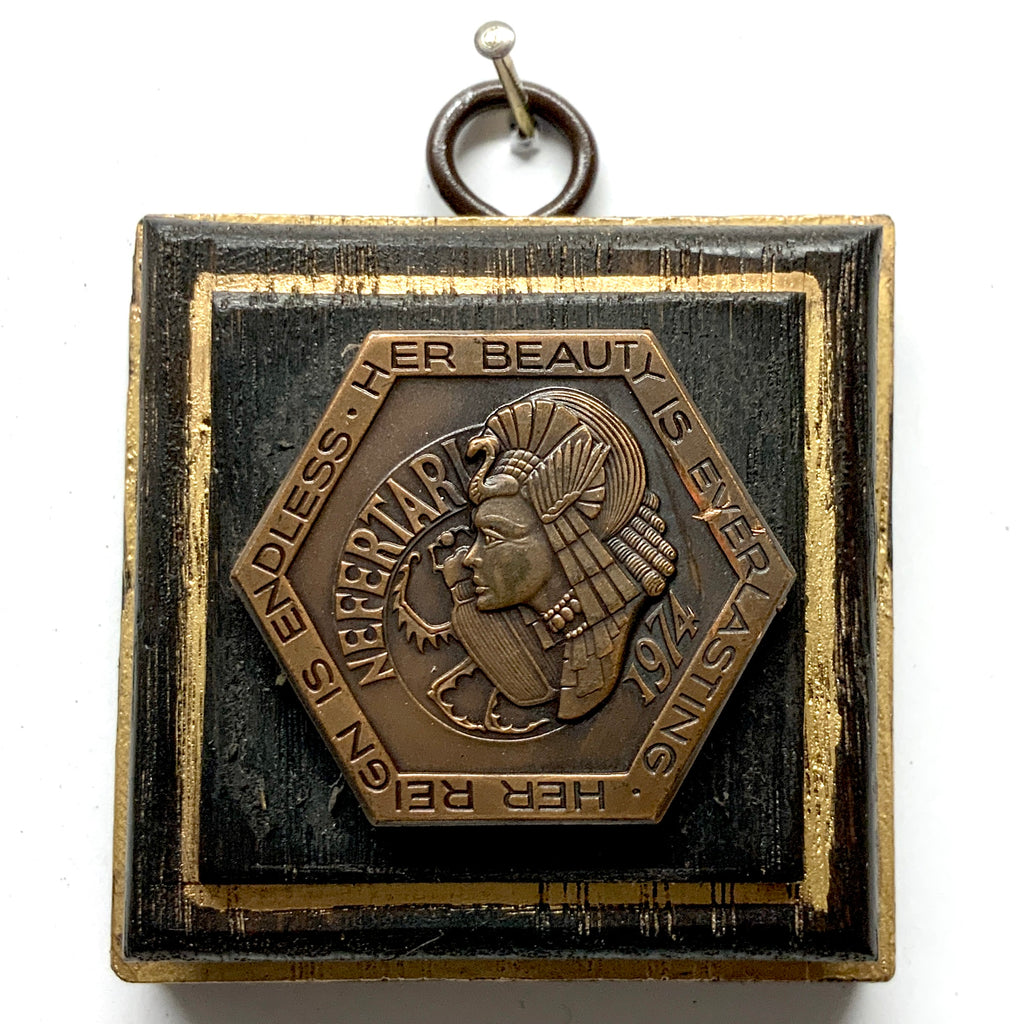 Wooden Frame with Brooch (2.5
