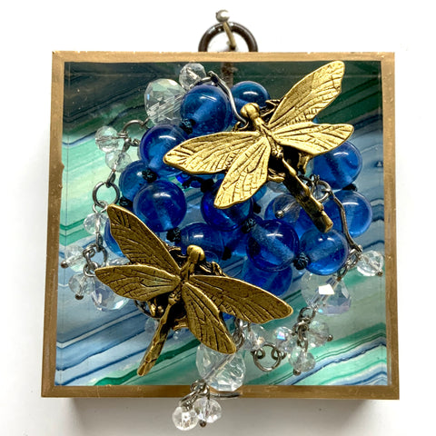Acrylic Frame with Dragonflies on Necklace / Slight Imperfections (3
