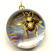 Acrylic Dome Frame with Grande Bee on Marbled Paper / Slight Imperfections (3