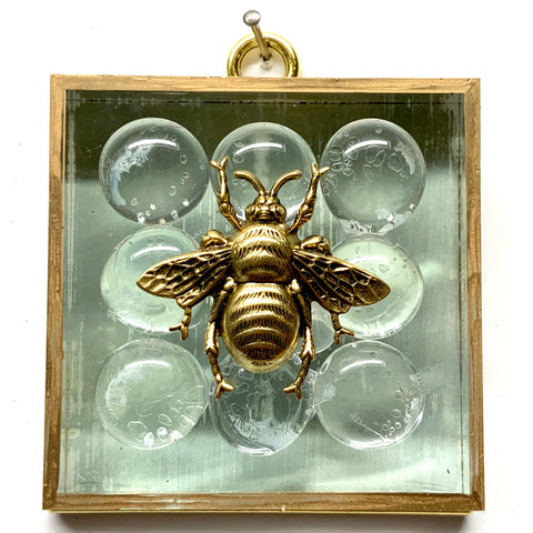Acrylic Frame with Grande Bee on Glass Beads / Slight Imperfections (3