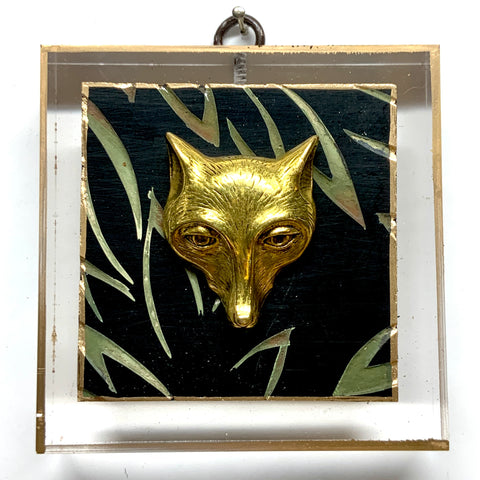 Acrylic Frame with Fox on Coromandel / Slight Imperfections (4