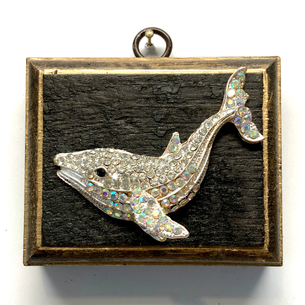 Bourbon Barrel Frame with Sparkle Whale (3.5” wide)