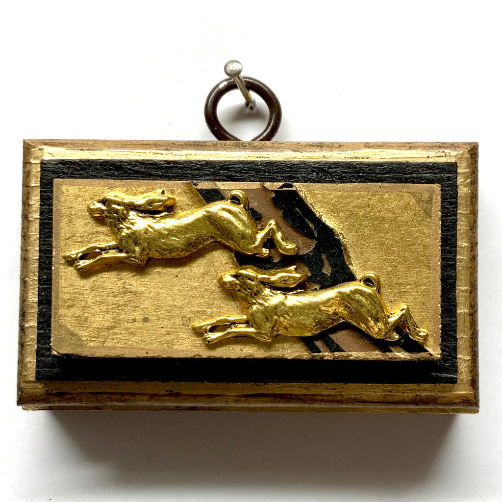 Bourbon Barrel Frame with Hares on Coromandel (3.25