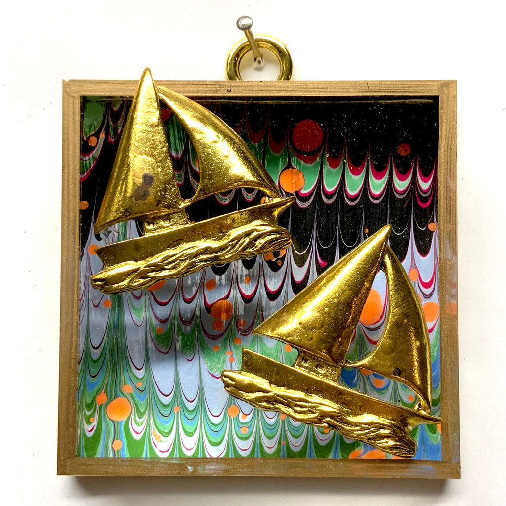 Acrylic Frame with Boats / Slight Imperfections (3