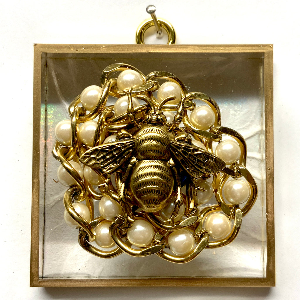 Acrylic Frame with Grande Bee on Necklace / Slight Imperfections (3