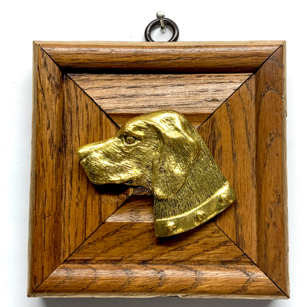 Wooden Frame with Stately Dog (4