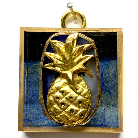 Acrylic Frame with Pineapple on Agate / Slight Imperfections (2