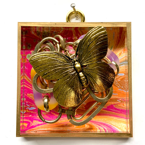 Acrylic Frame with Butterfly on Necklace / Slight Imperfections (3