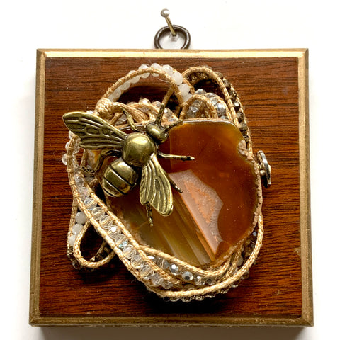 Wooden Frame with Bee on Necklace (4