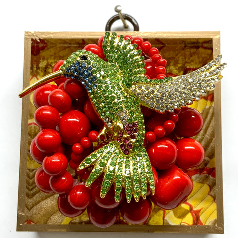 Acrylic Frame with Hummingbird on Necklace / Slight Imperfections (3