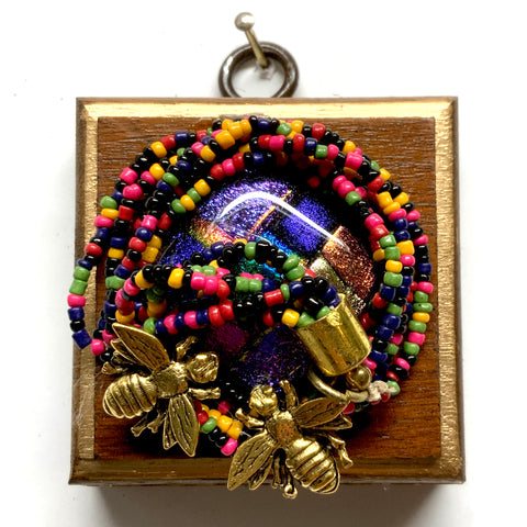 Wooden Frame with Napoleonic Bees on Beads (2.5