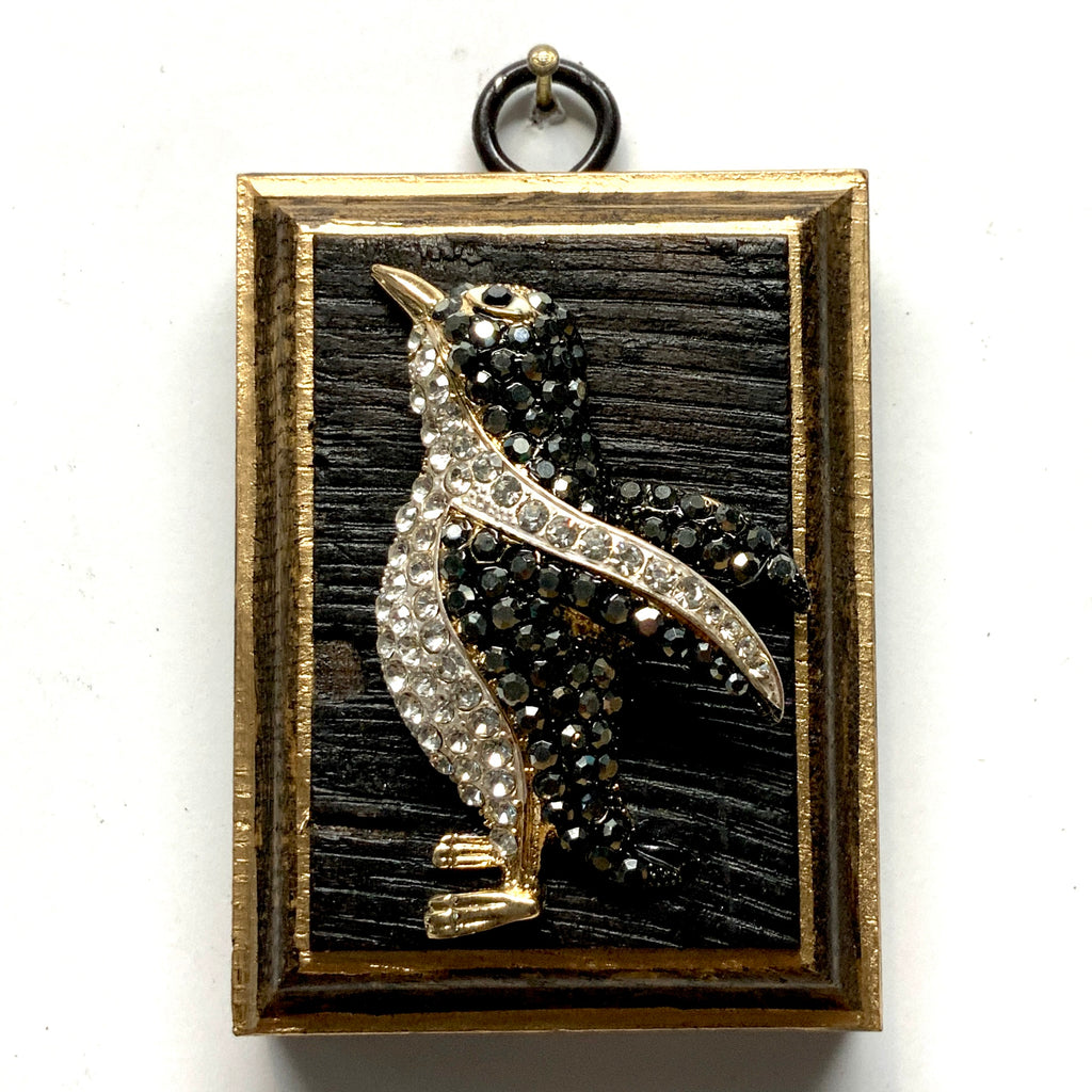 Bourbon Barrel Frame with Sparkle Penguin (2.25” wide)