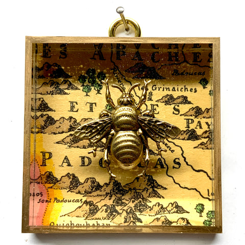 Acrylic Frame with Grande Bee on Map / Slight Imperfections (3