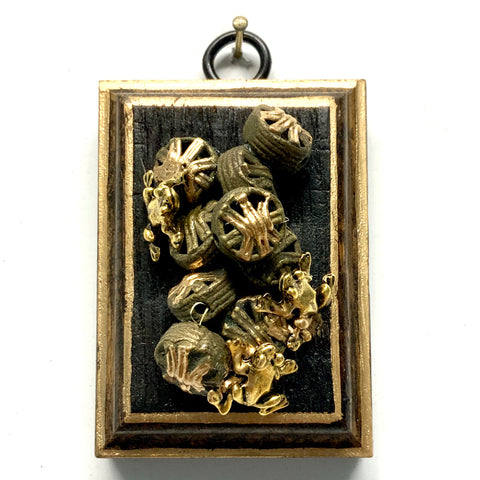 Bourbon Barrel Frame with Frogs on Beads (2” wide)