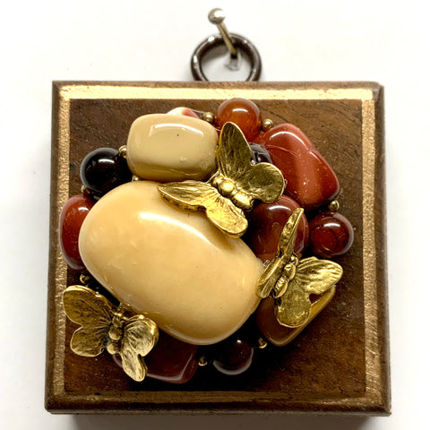 Wooden Frame with Butterflies on Necklace (2.5