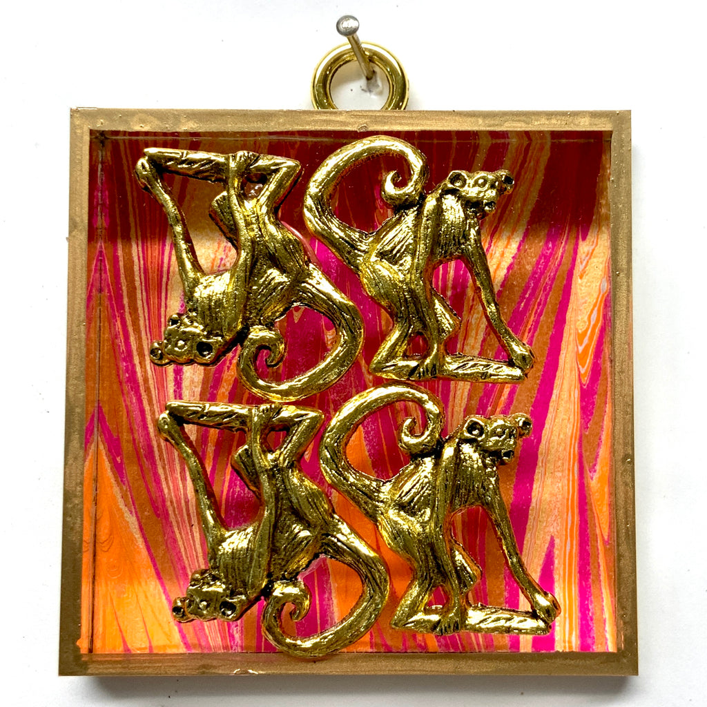 Acrylic Frame with Monkeys / Slight Imperfections (3