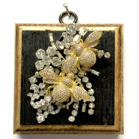 Bourbon Barrel Frame with Sparkle Bees on Brooch (3