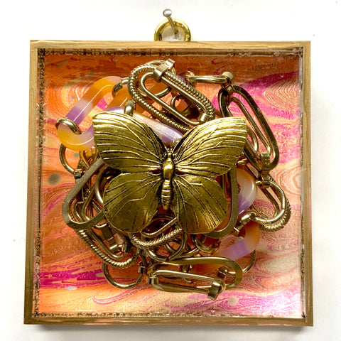 Acrylic Frame with Butterfly on Necklace / Slight Imperfections (4