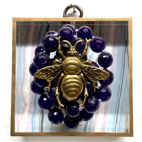 Acrylic Frame with Grande Bee on Necklace / Slight Imperfections (3