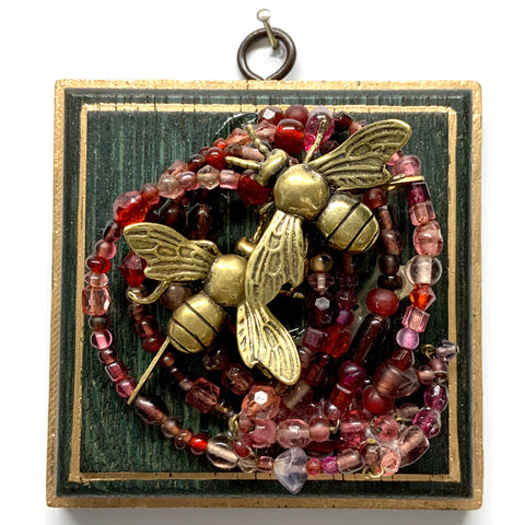 Painted Frame with Bees on Necklace (4
