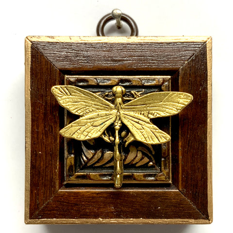 Wooden Frame with Dragonfly (2.25