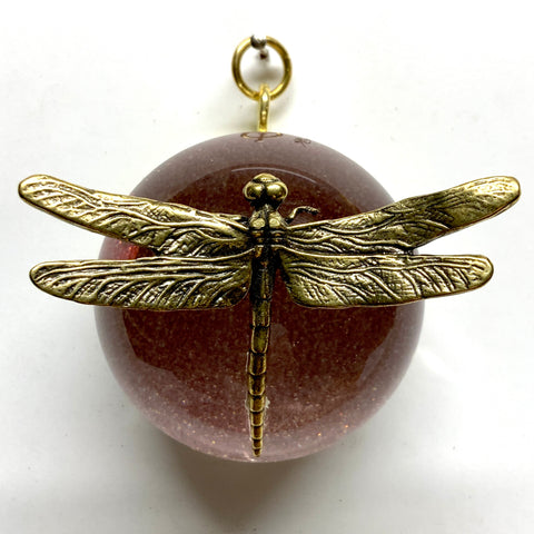 Acrylic Orb Frame with Dragonfly / Slight Imperfections (2.5