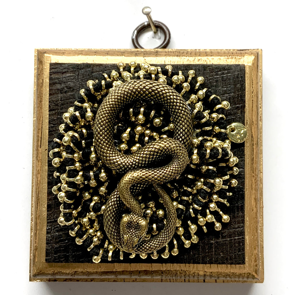 Bourbon Barrel Frame with Snake on Necklace (3.25