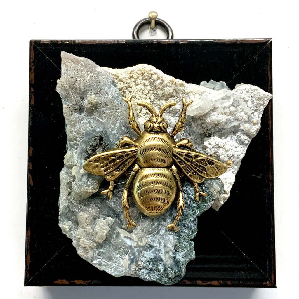 Modern Lacquered Frame with Grande Bee on Stone (3” wide)