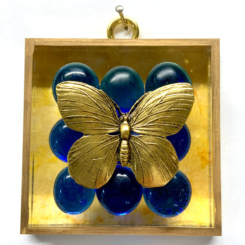 Acrylic Frame with Butterfly on Glass Beads / Slight Imperfections (3
